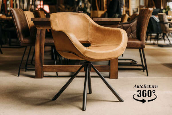 Chaise pivotante en cuir moderne Cooper-G