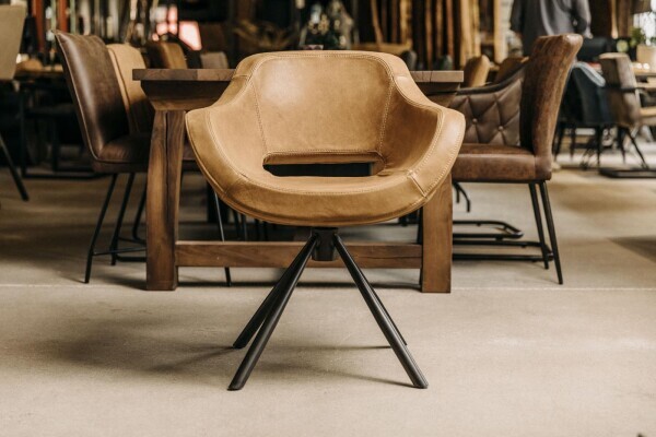 Chaise pivotante en cuir moderne Cooper-G