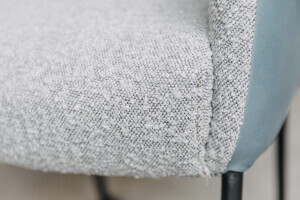 Chaise &agrave; roulettes en combinaison cuir et textile Ben-R - Avis 4