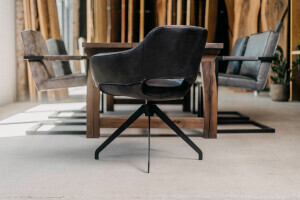 Buffalo chaise en cuir avec base pivotante en acier Cooper-W - Avis 3