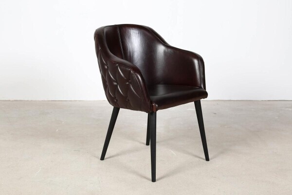 Chaise coque Buffalo en cuir v&eacute;ritable, mod&egrave;le Harper - Avis 11