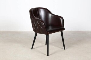 Chaise coque Buffalo en cuir v&eacute;ritable, mod&egrave;le Harper - Avis 9