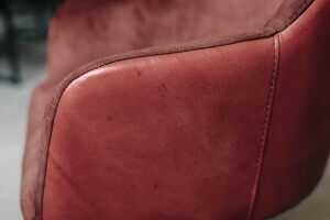 Coque d'assise pivotante en velours rouge Buffalo