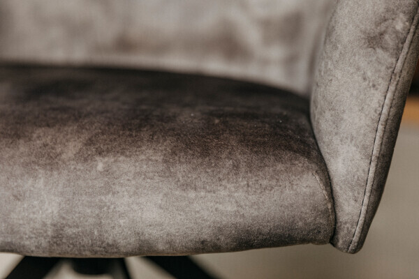 Chaise pivotante en velours pour salle &agrave; manger Milo-W. - Avis 7