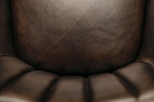 Chaise oscillante en cuir de buffle avec coque - dos