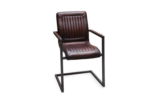 Chaise en cuir au design industriel Savannah