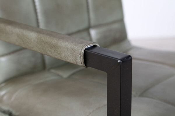 Chaise en cuir avec design &agrave; oscillation libre Alexis - Avis 6