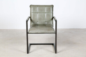 Chaise en cuir avec design &agrave; oscillation libre Alexis - Avis 2