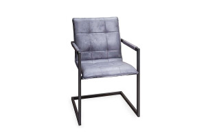 Chaise en cuir avec design &agrave; oscillation libre Alexis - Avis 6